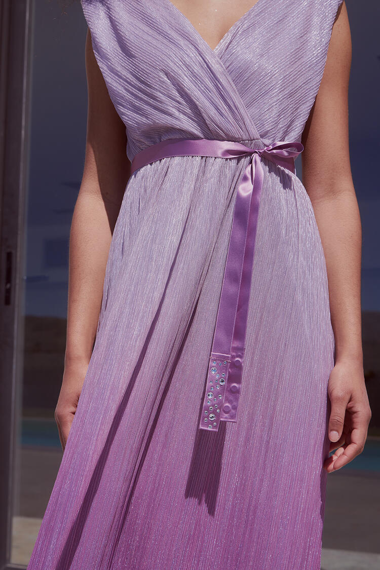 Gradient lurex maxi dress - Violet S