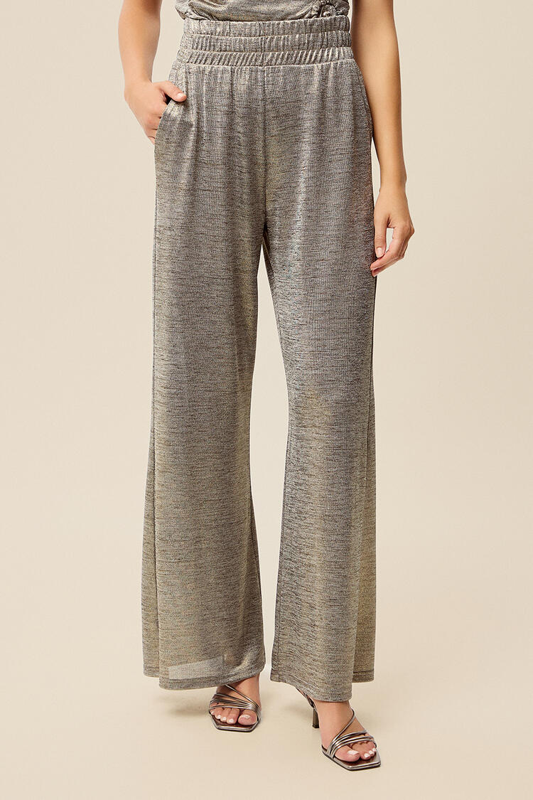 Pants with a metallic look - Grey S