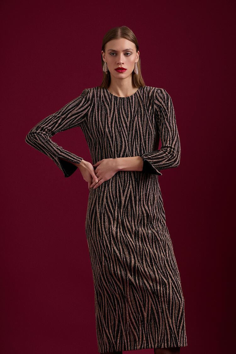 Lurex dress - Gold S