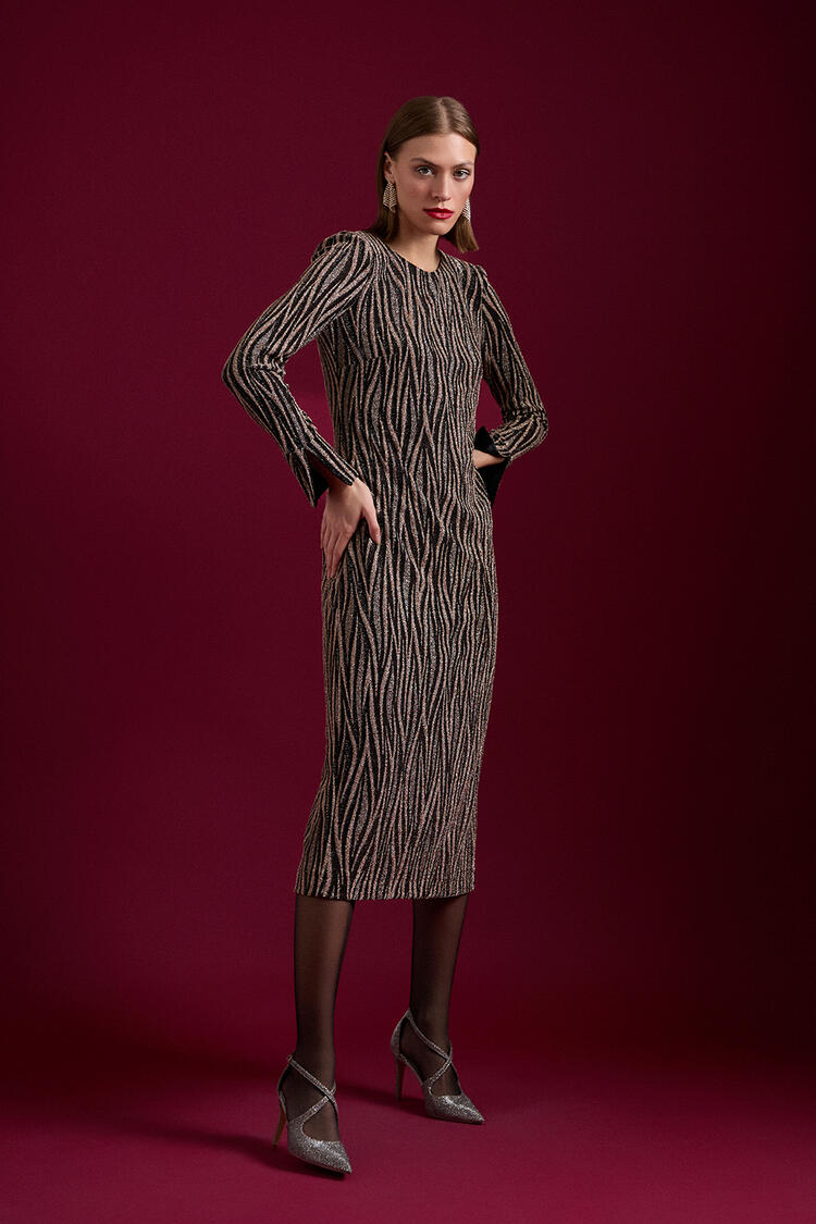 Lurex dress - Gold S