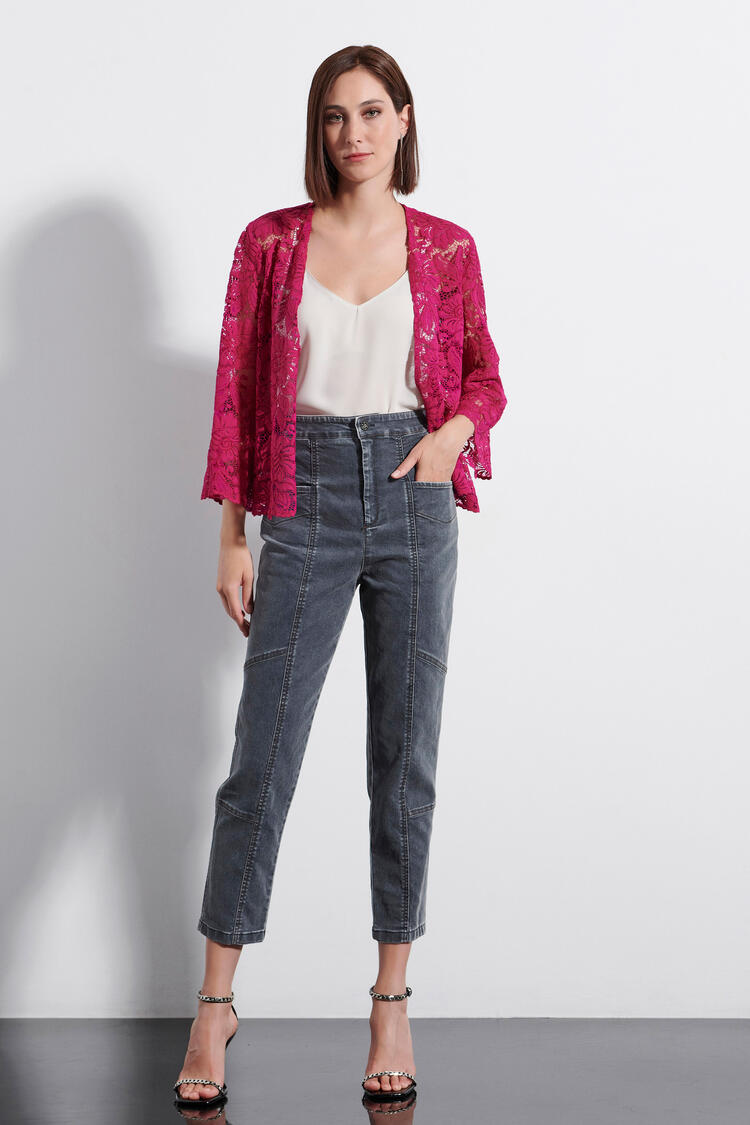 High-waisted jeans - Grey S