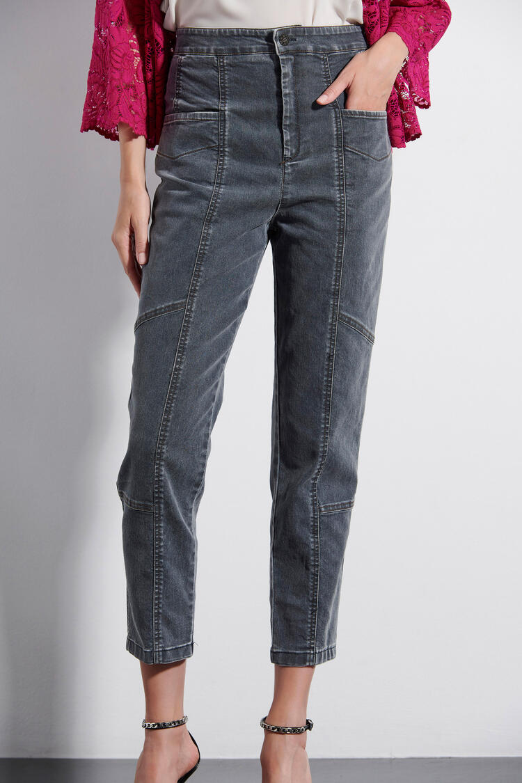 High-waisted jeans - Grey S