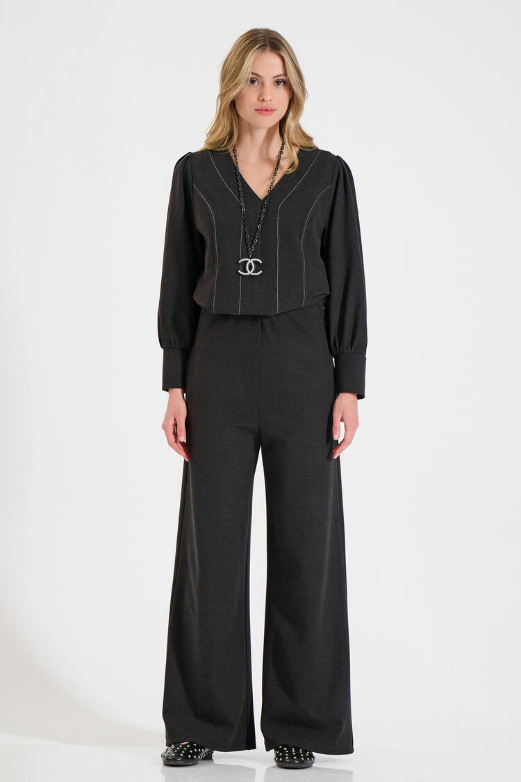 Straight-Leg Pants - Black M Straight-Leg Pants - Black M