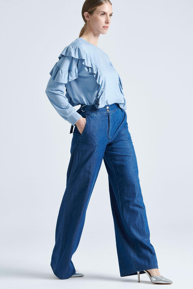 Rayon blouse - Blue S