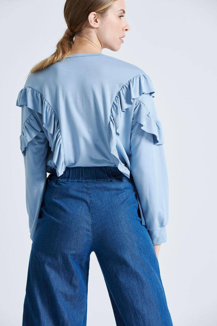 Rayon blouse - Blue S