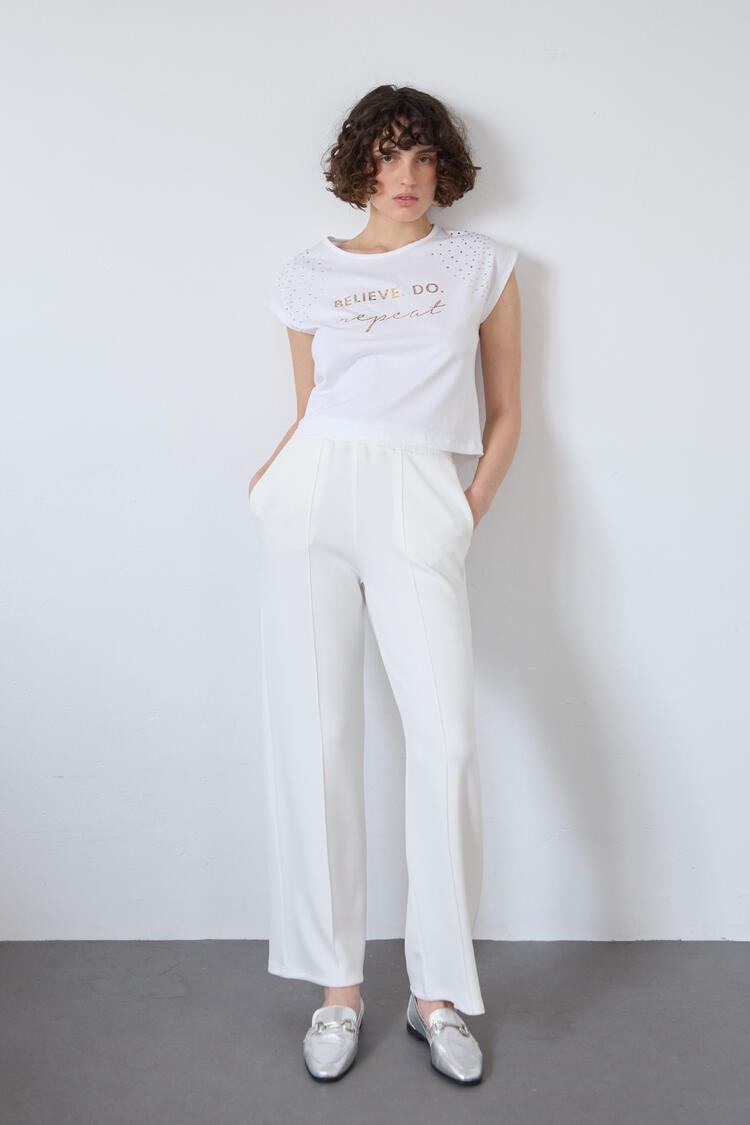Wide leg form - Off White M/L