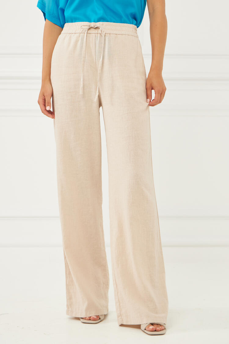 Linen pants - Beige S