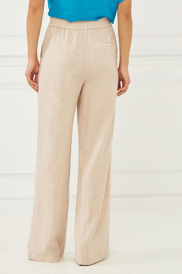 Linen pants - Beige S