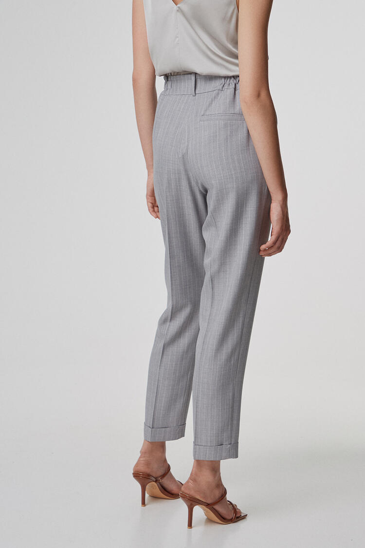 Striped pants with lapels - Grey S