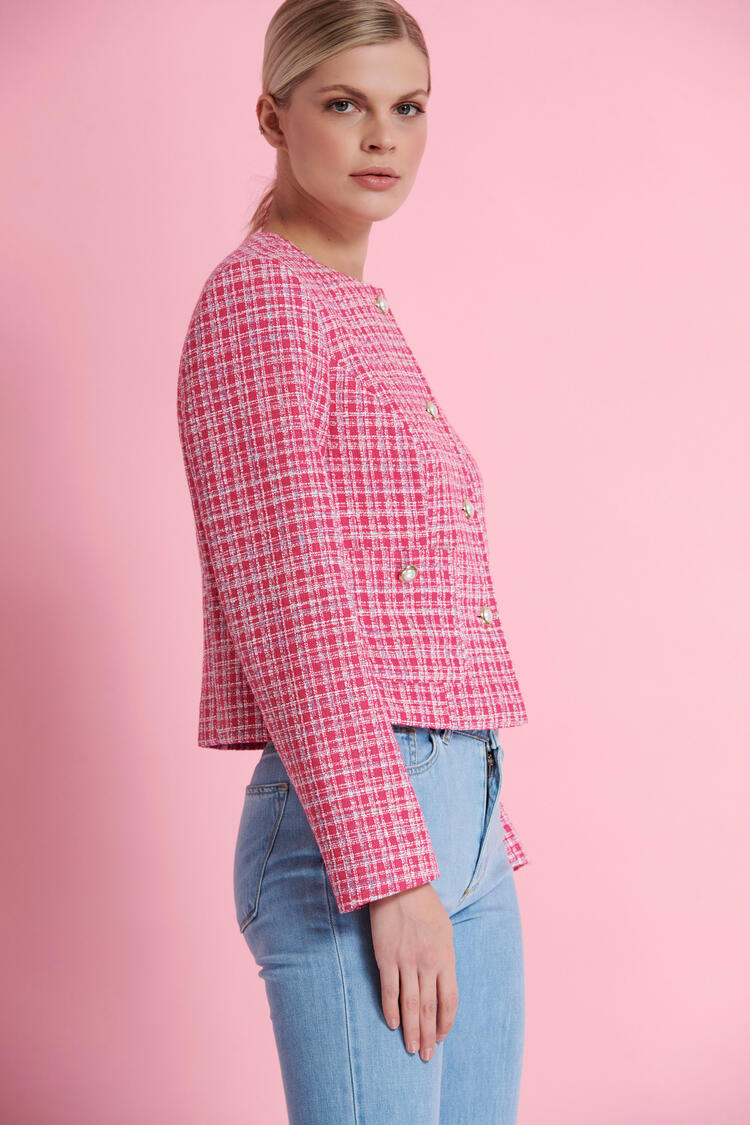 Tweed jacket - Fuchsia S