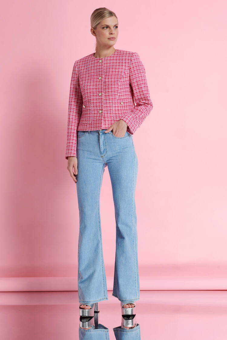 Tweed jacket - Fuchsia S