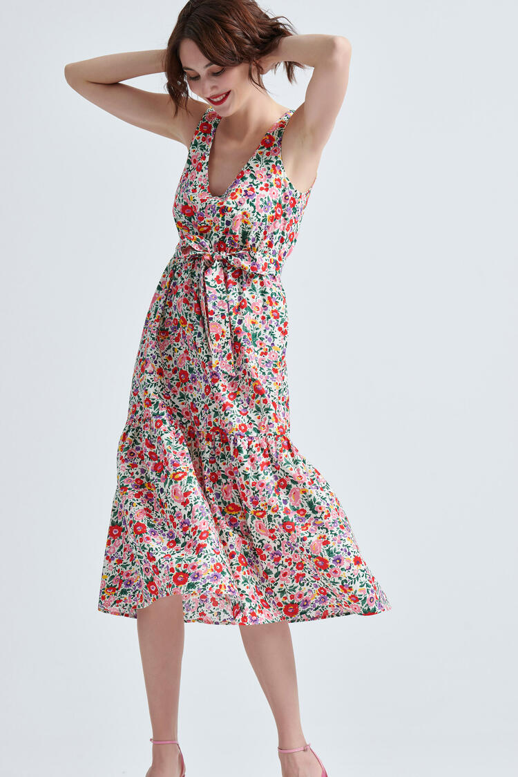 Floral dress - White S