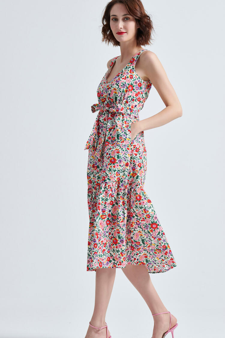 Floral dress - White S