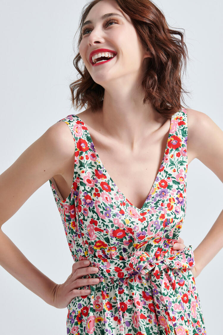 Floral dress - White S