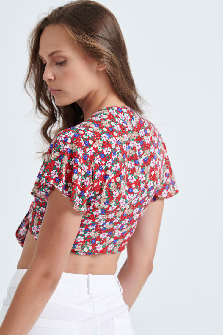 Printed cblouse - Red S