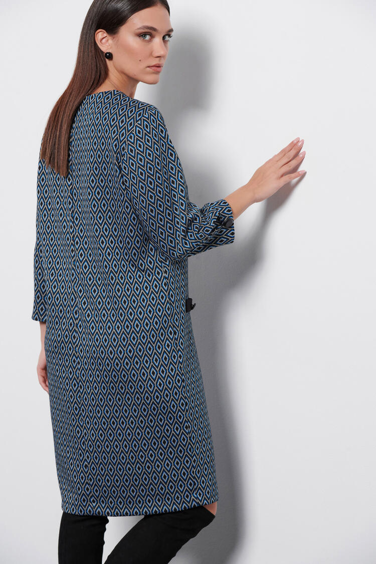 Long sleeve dress with V neckline - Black M