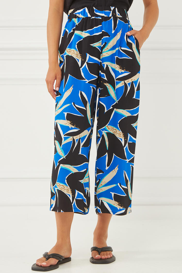 Printed pants - Electric Blue S