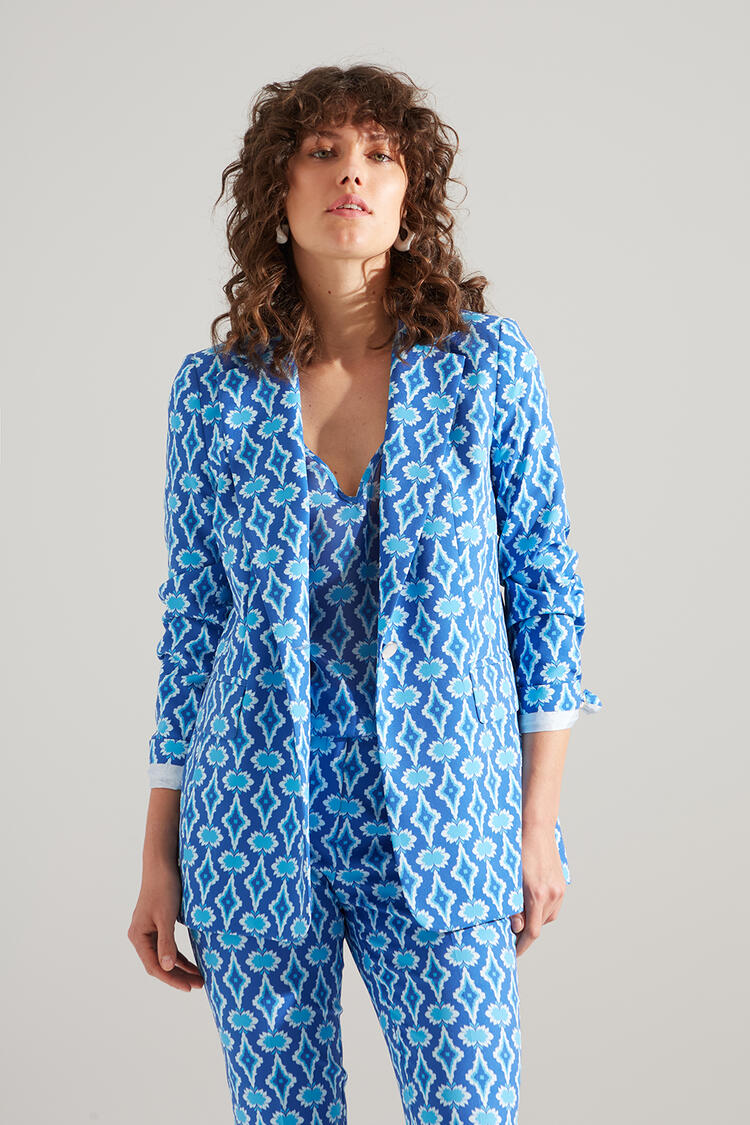 Printed jacket - Blue M