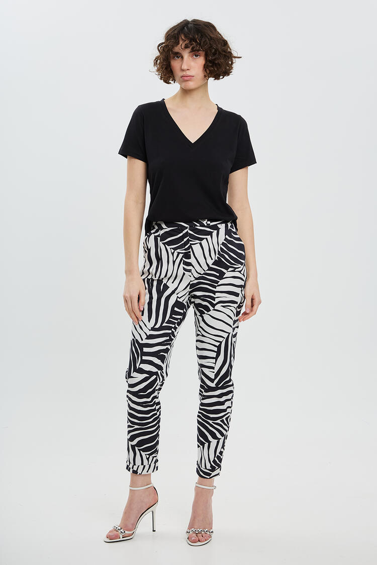 Animal print pants - Black S
