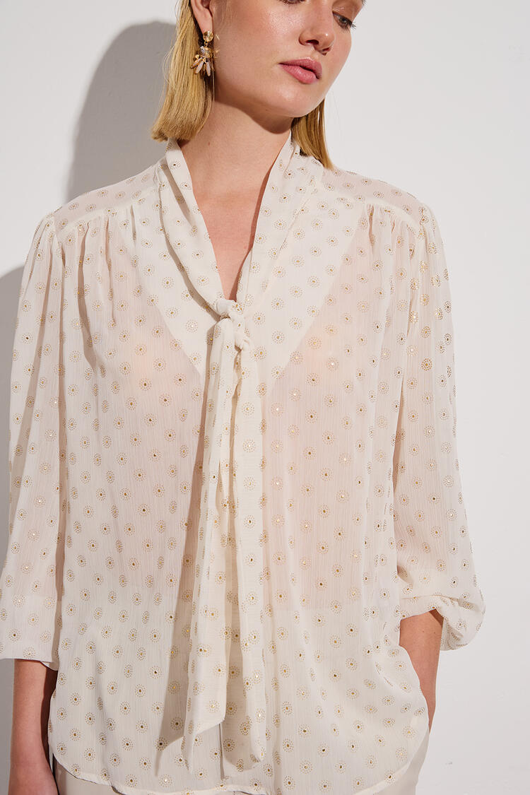 Blouse with scarf - Off White M