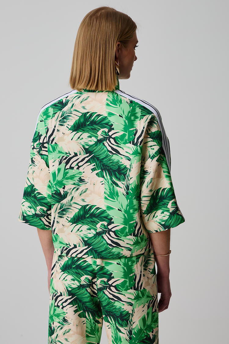 Floral bomber jacket - GREEN S/M