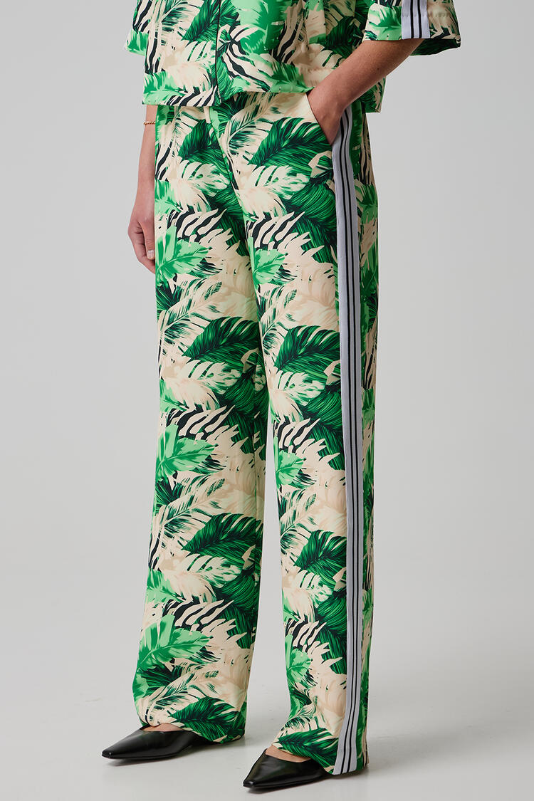 Floral track pants - GREEN M