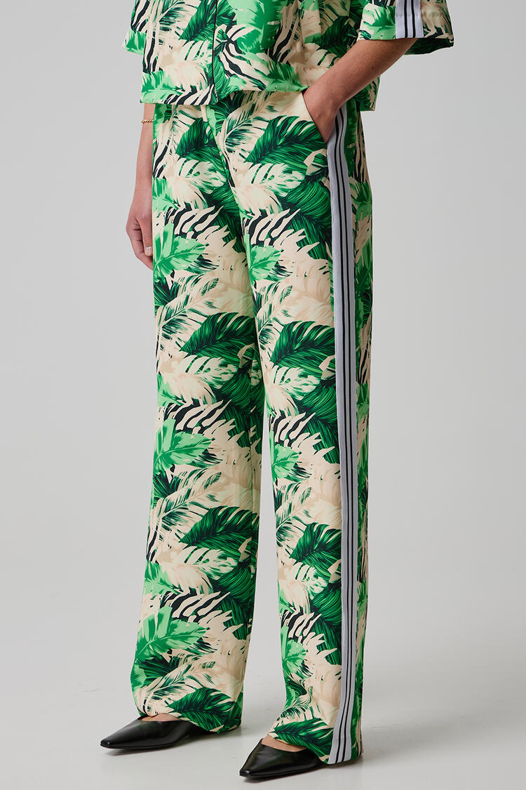 Floral track pants - GREEN S