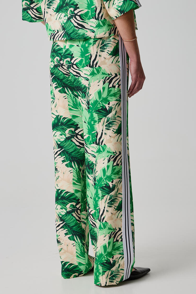 Floral track pants - GREEN S