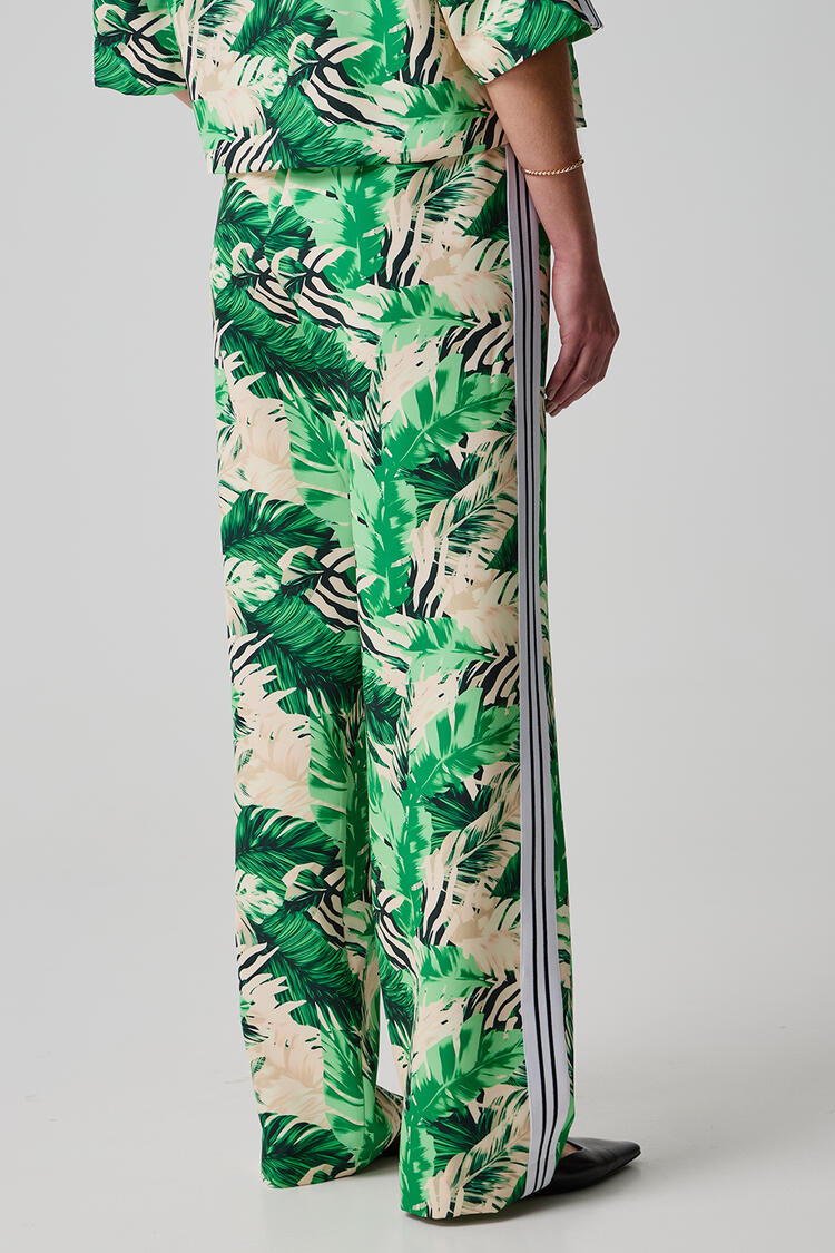 Floral track pants - GREEN M