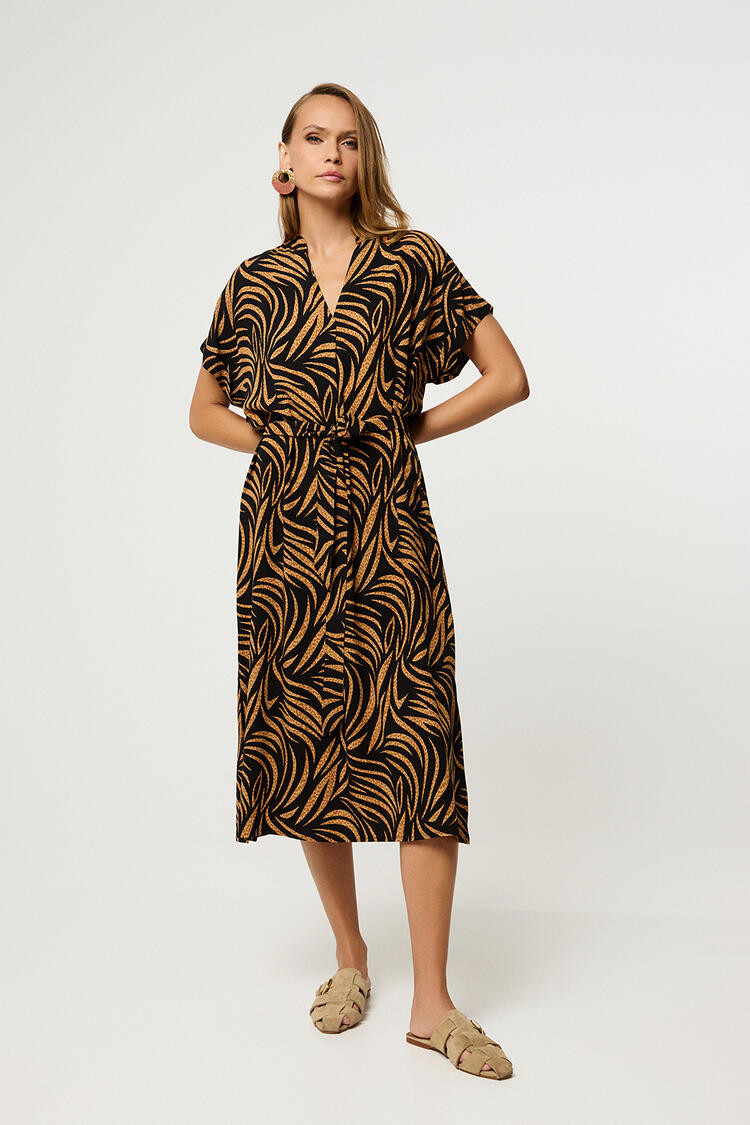 Animal print dress - Black S/M