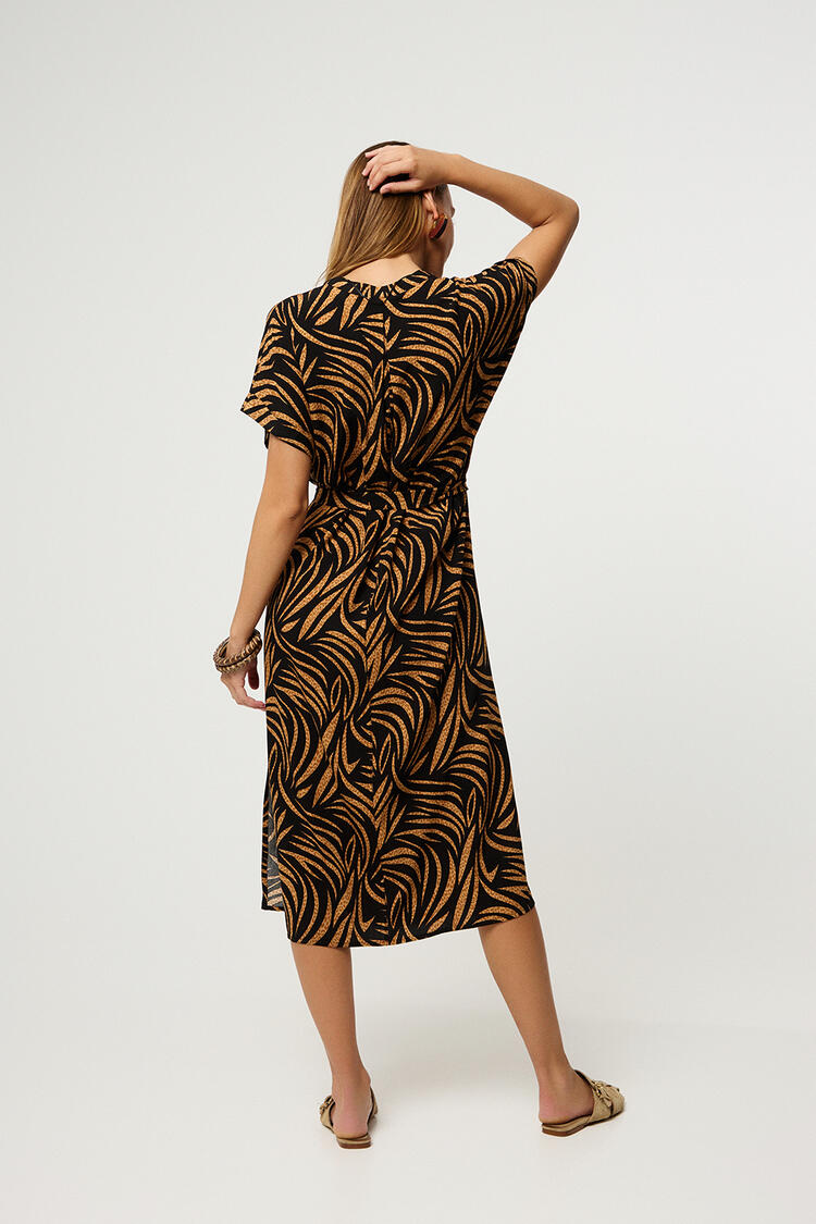 Animal print dress - Black S/M