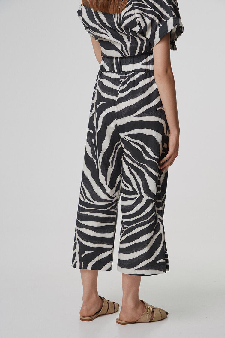 Zip panties animal print - Black S