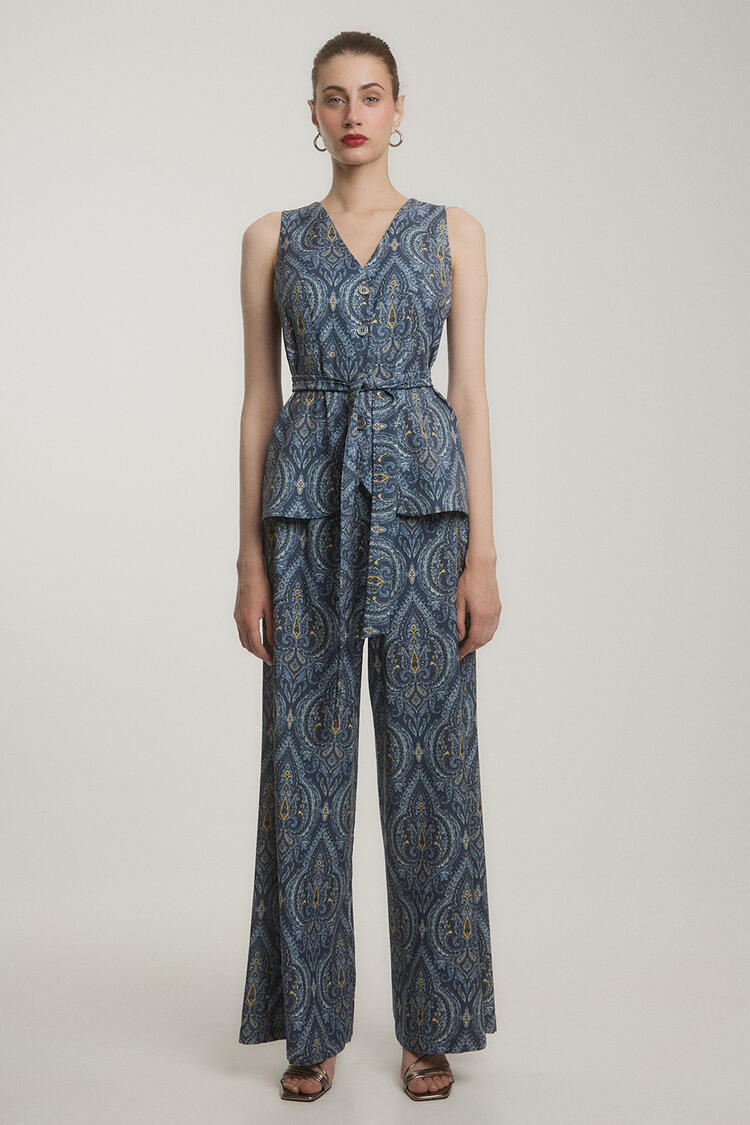 Printed pants - Blue S