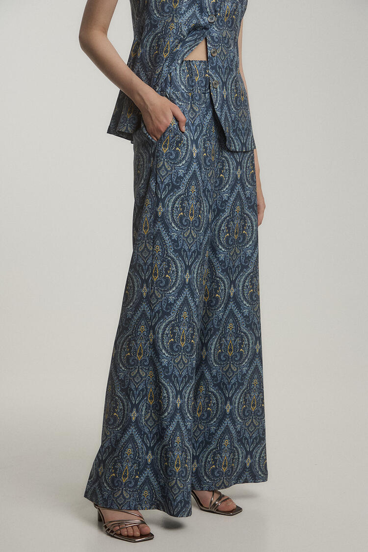 Printed pants - Blue S