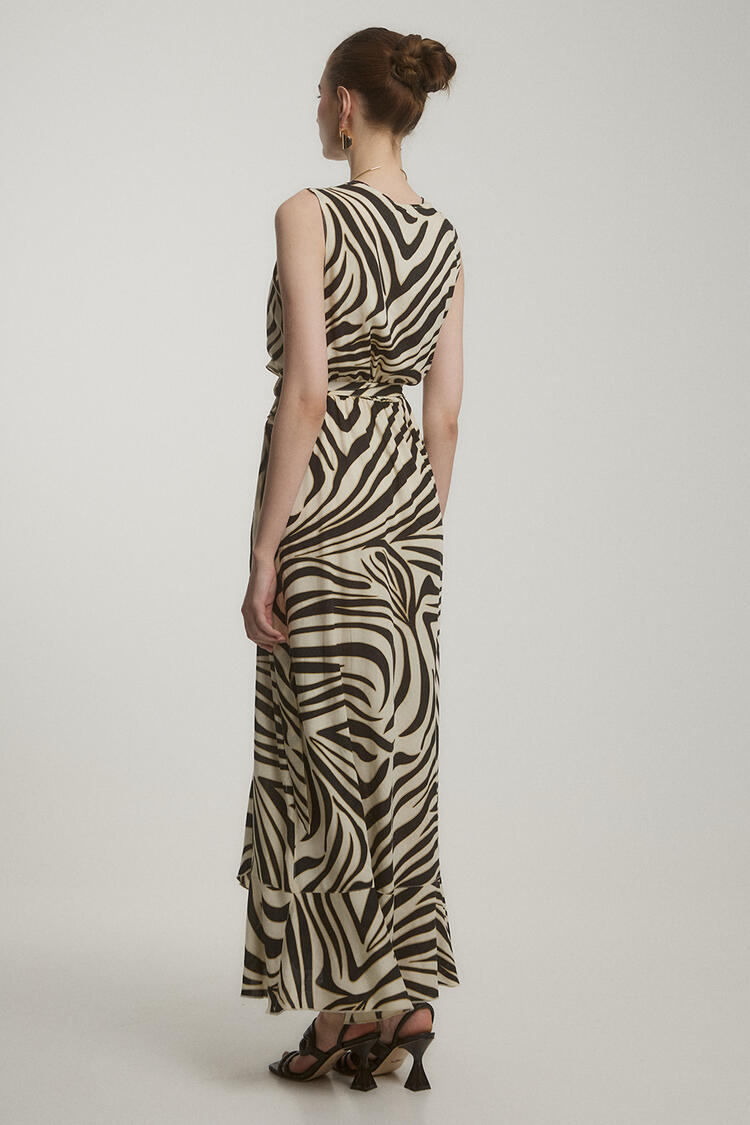 Cruise dress with ruffles - Black S