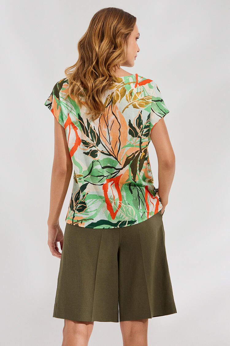 Printed blouse - GREEN S