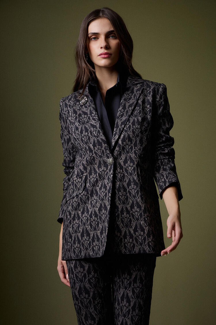 Brocade jacket - Black S
