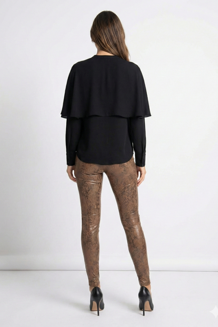 Statement Animal Print Leggings - Brown L