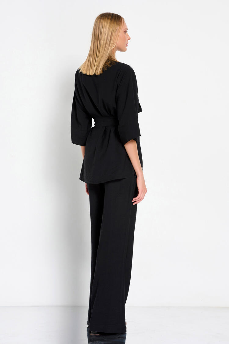 Pants with elastic waist - Black M