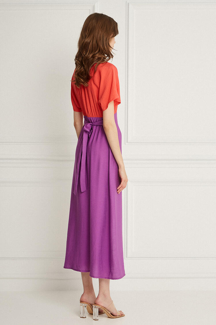 Dress in a combination of colors - Purple S