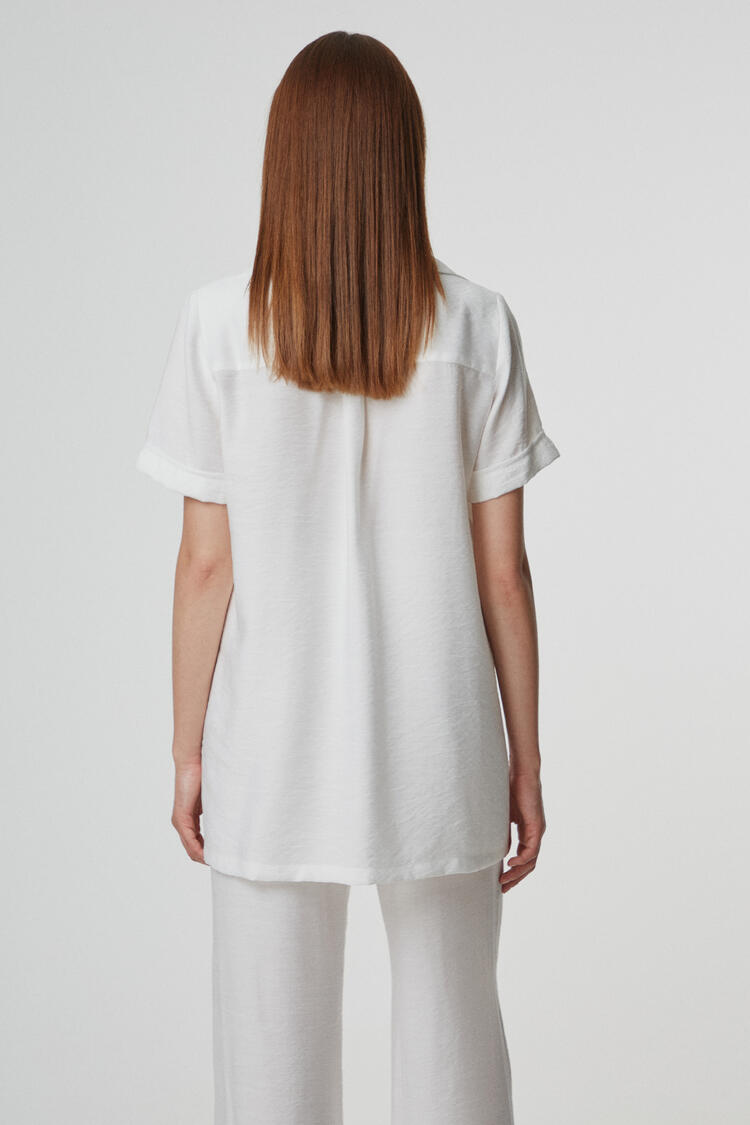 Shirt with opening - White S