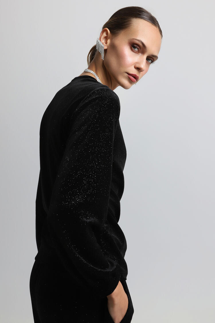 Lurex blouse - Black S