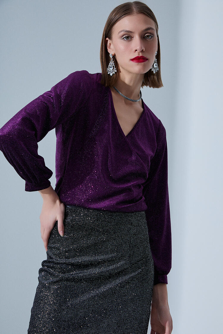 Lurex blouse - Violet S