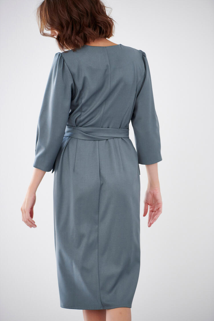 Cross dress with lapel - Grey S