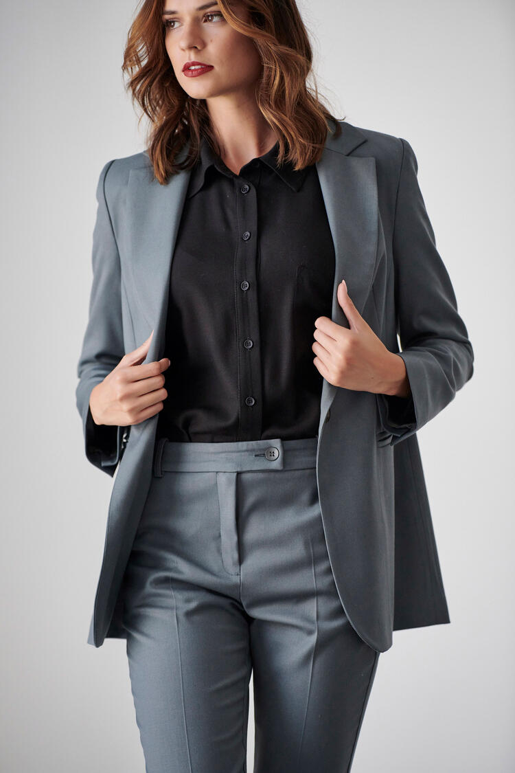Single button jacket - Grey S