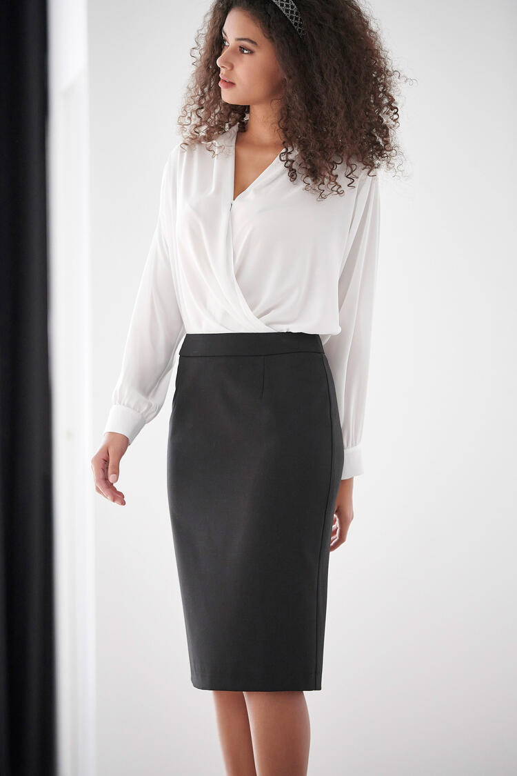 Midi pencil skirt - Black S