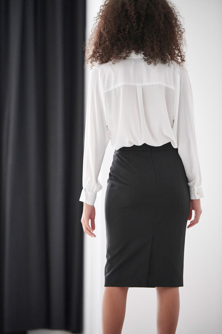 Midi pencil skirt - Black S