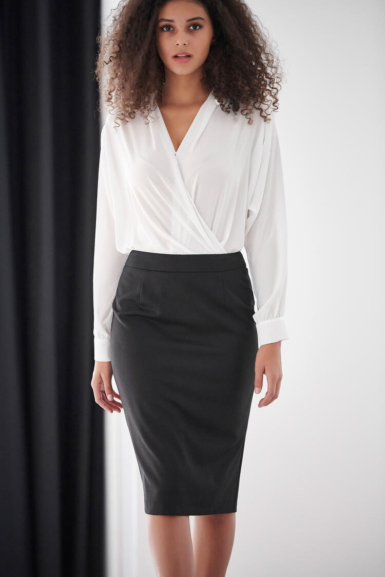 Midi pencil skirt - Black S