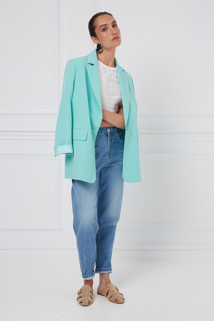 A-line blazer - AQUA S