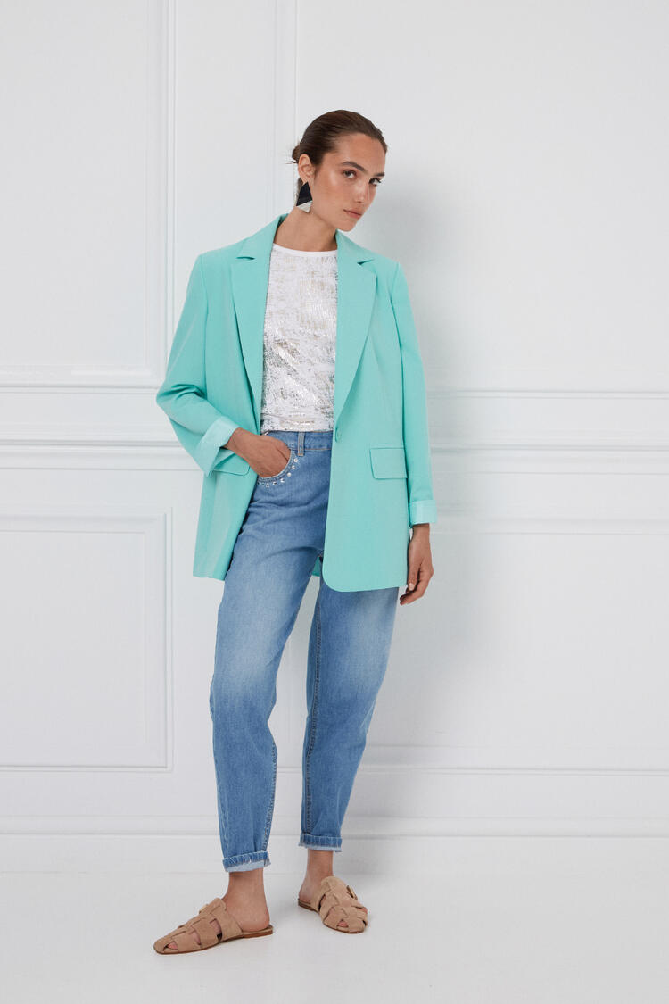 A-line blazer - AQUA S